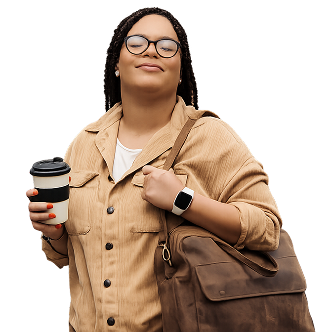 girl holding a cup